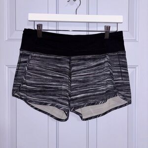 Lululemon Women's Black and white Striped Shorts